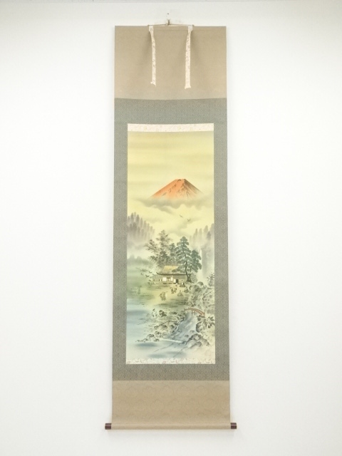 JAPANESE HANGING SCROLL / HAND PAINTED / SCENERY